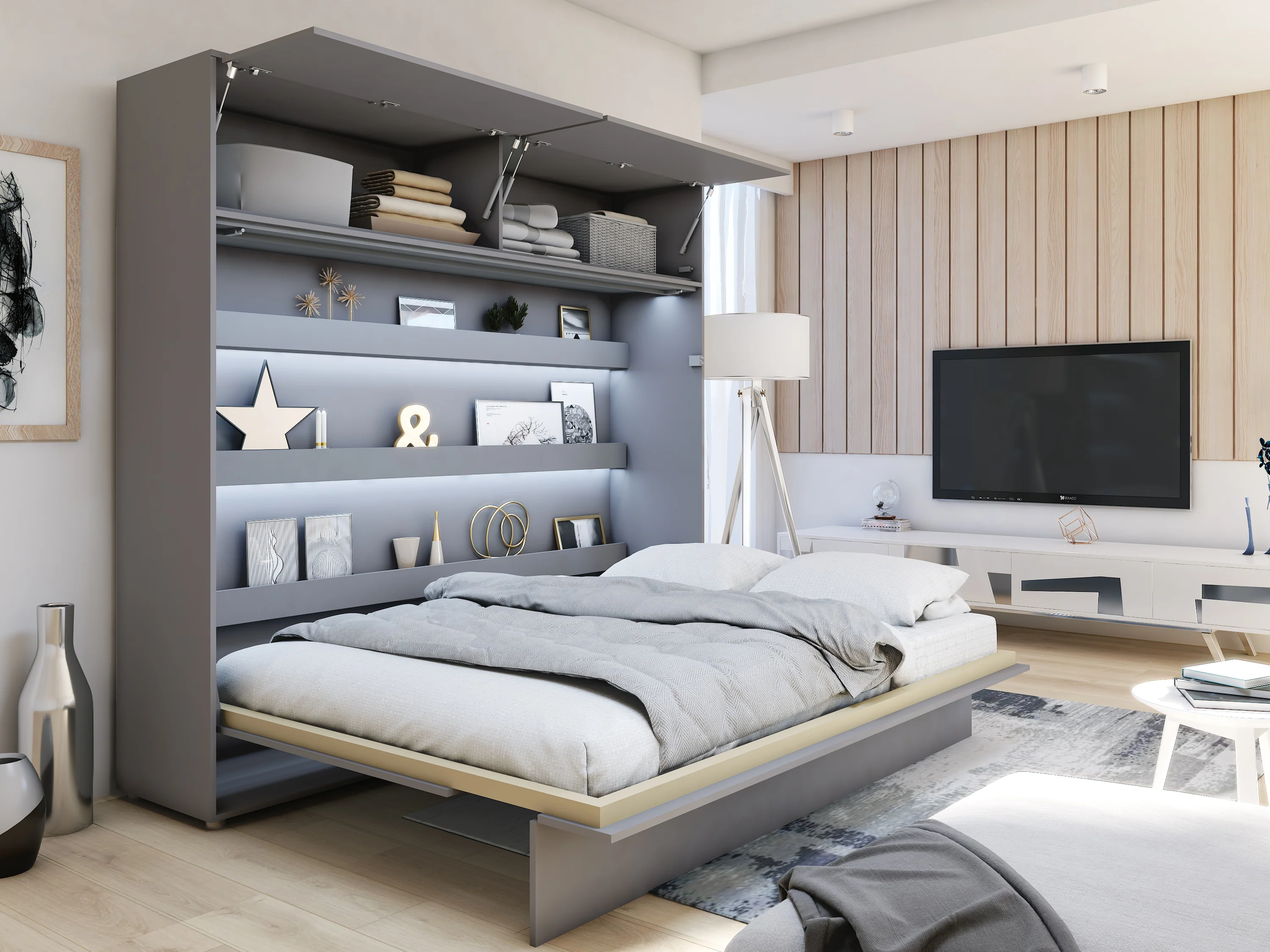 BC-15 Over Bed Unit for Horizontal Wall Bed Concept 160cm - Image 13