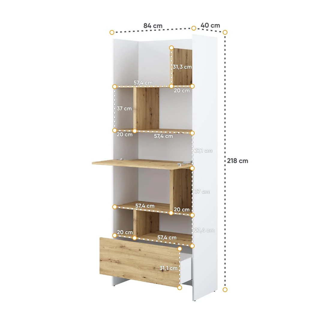 Bed Concept BC-22 Bookcase 84cm - Image 3