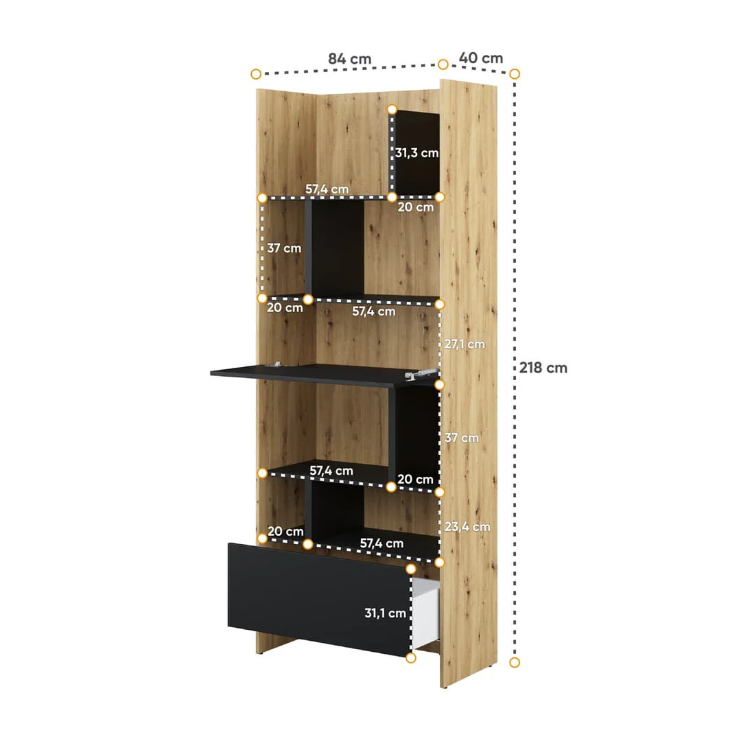 Bed Concept BC-22 Bookcase 84cm - Image 7