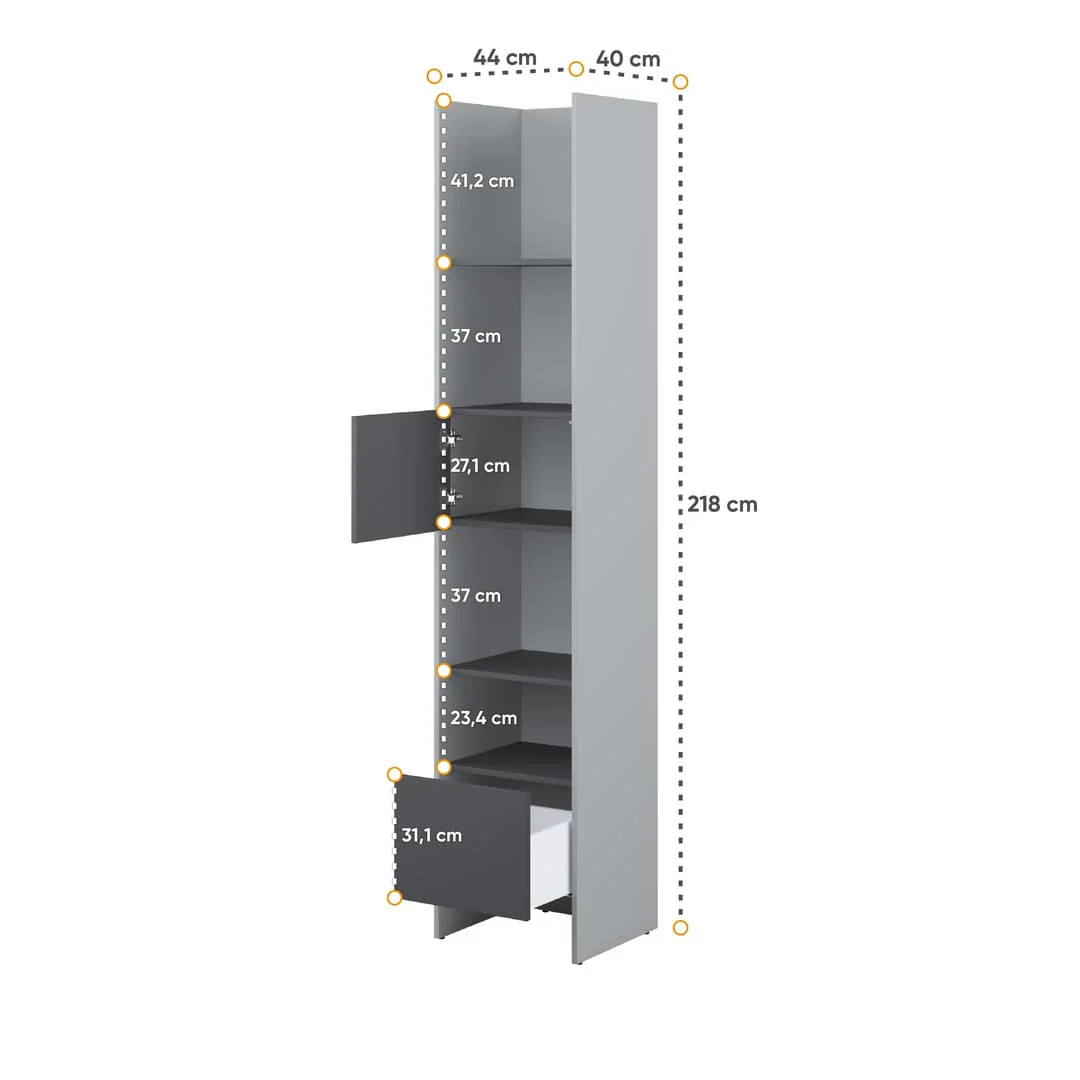 Bed Concept BC-23 Tall Storage Cabinet 44cm - Image 9