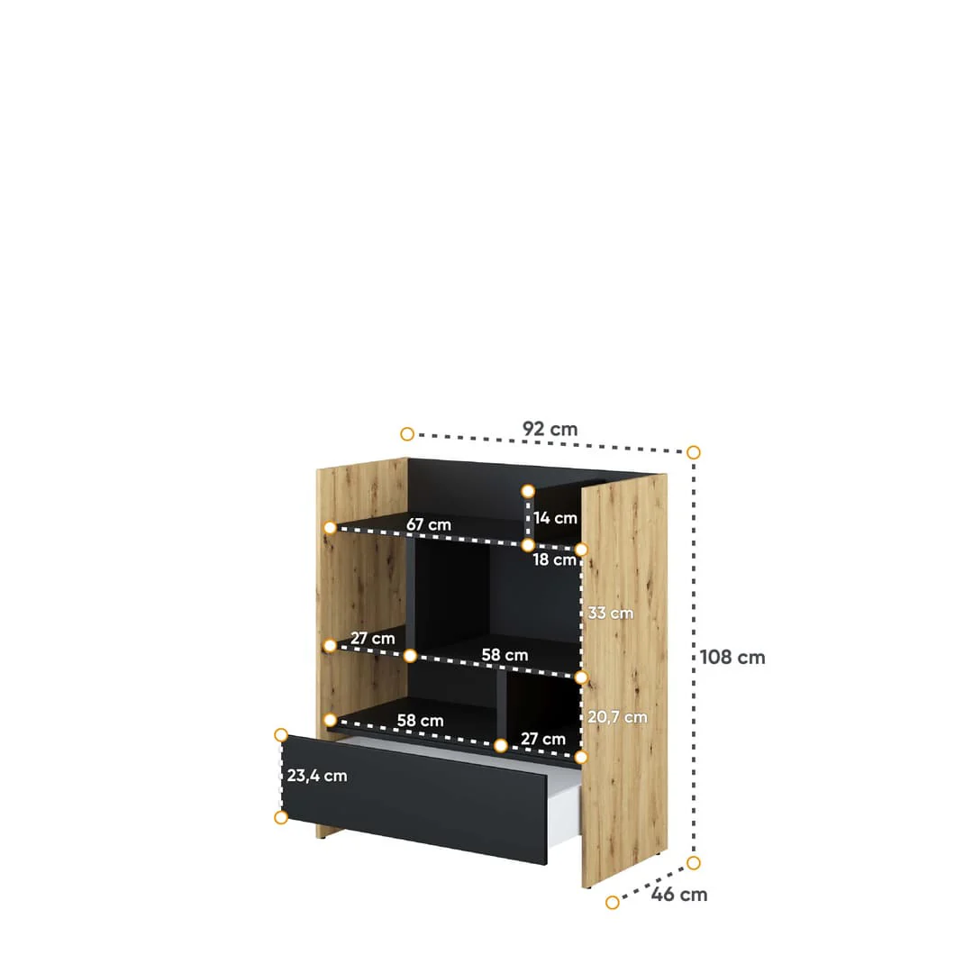 Bed Concept BC-25 Sideboard Cabinet 92cm - Image 8