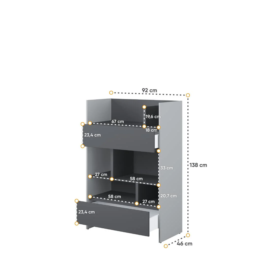 Bed Concept BC-26 Sideboard Cabinet 92cm - Image 12