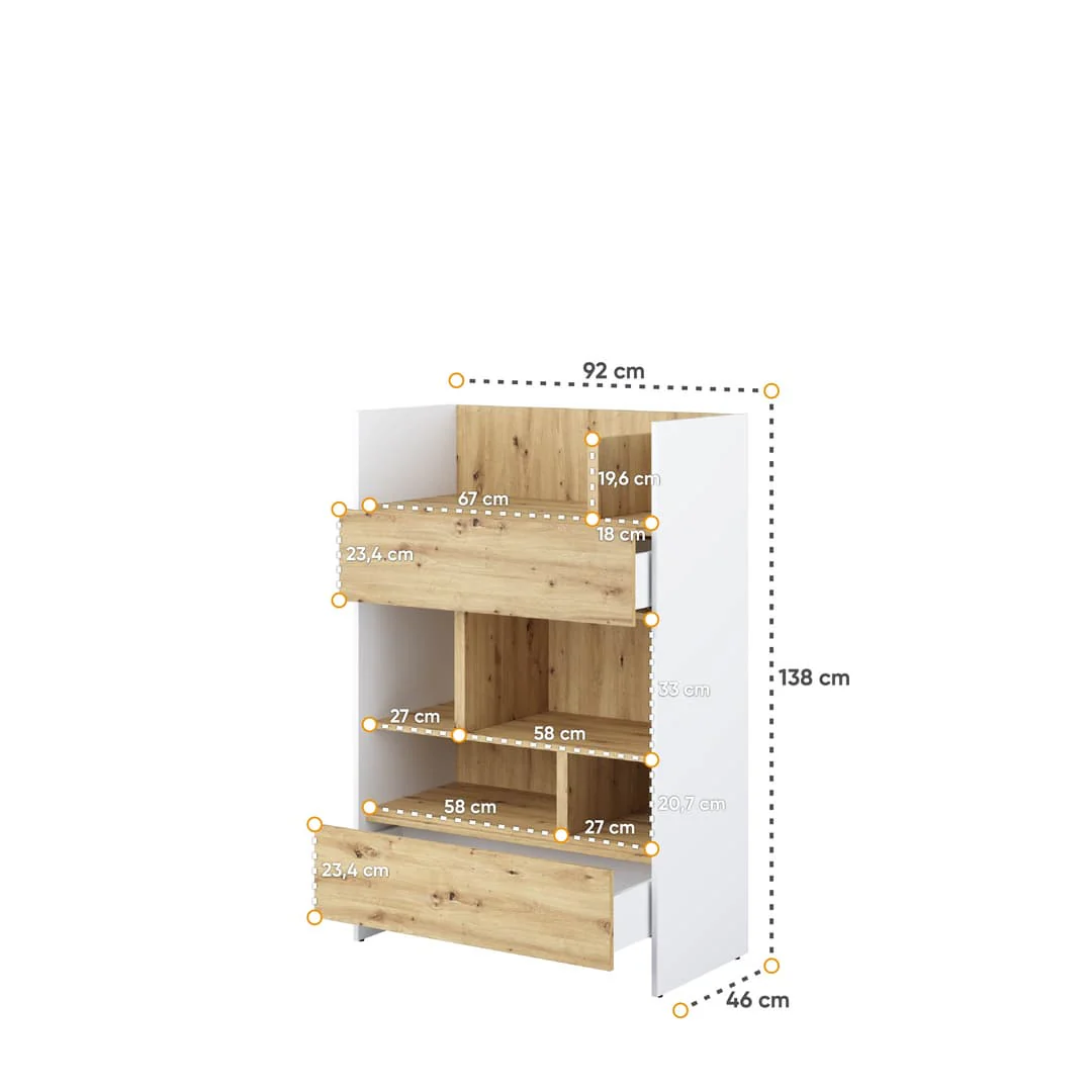 Bed Concept BC-26 Sideboard Cabinet 92cm - Image 4