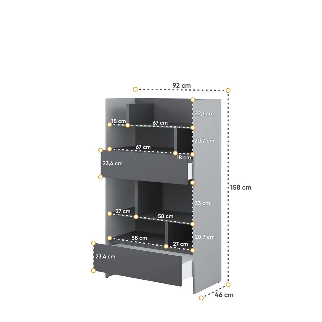 Bed Concept BC-27 Sideboard Cabinet 92cm - Image 12