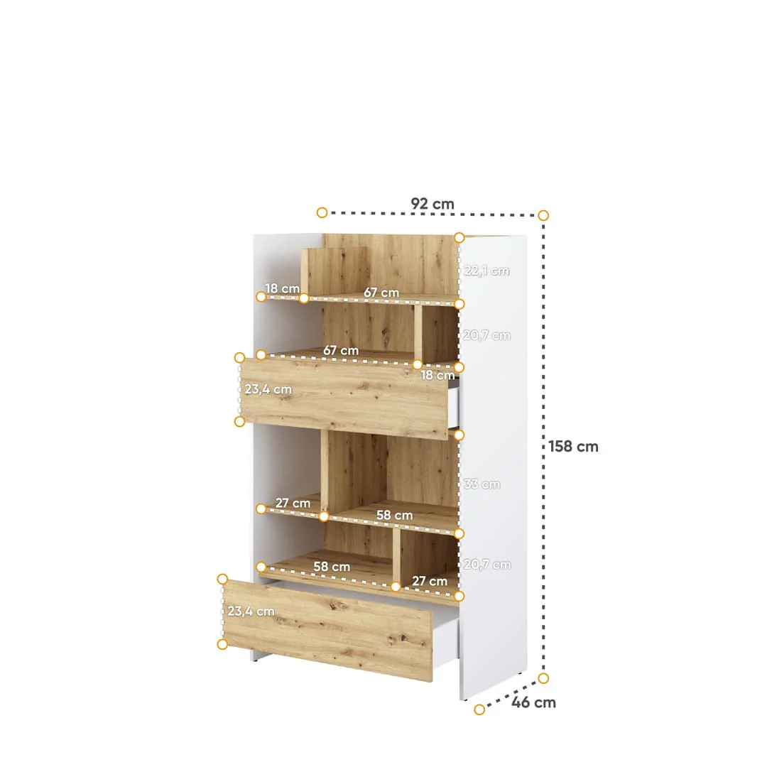 Bed Concept BC-27 Sideboard Cabinet 92cm - Image 4