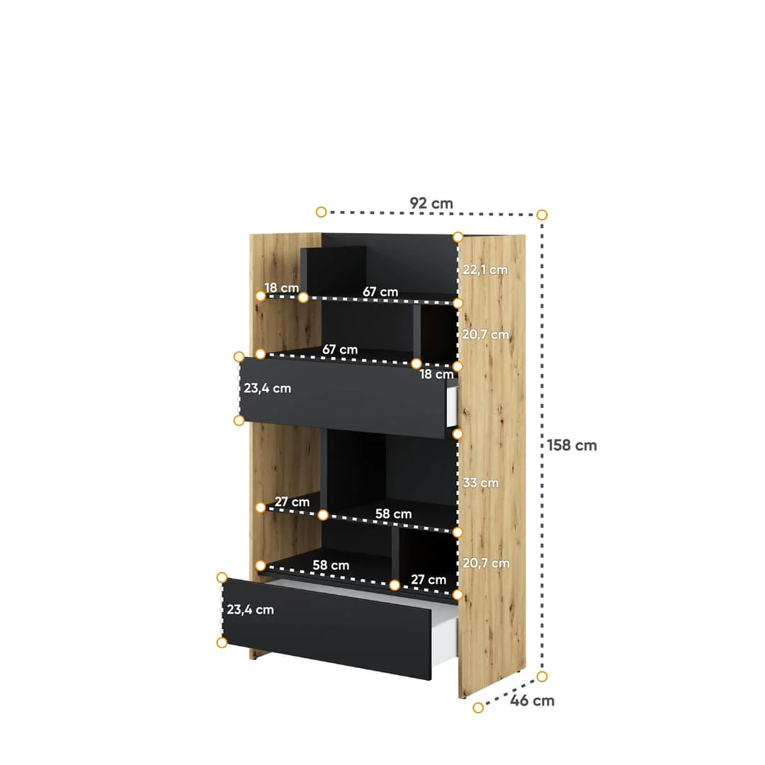 Bed Concept BC-27 Sideboard Cabinet 92cm - Image 8