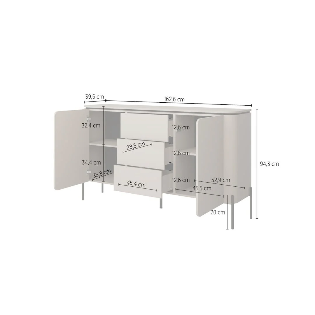 Bello Sideboard Cabinet 163cm - Image 4