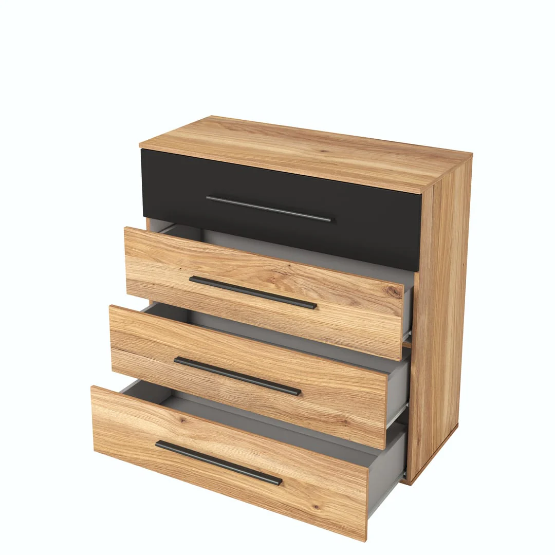 Beta Chest Of Drawers 91cm [Oak Mauvella] - Image 3