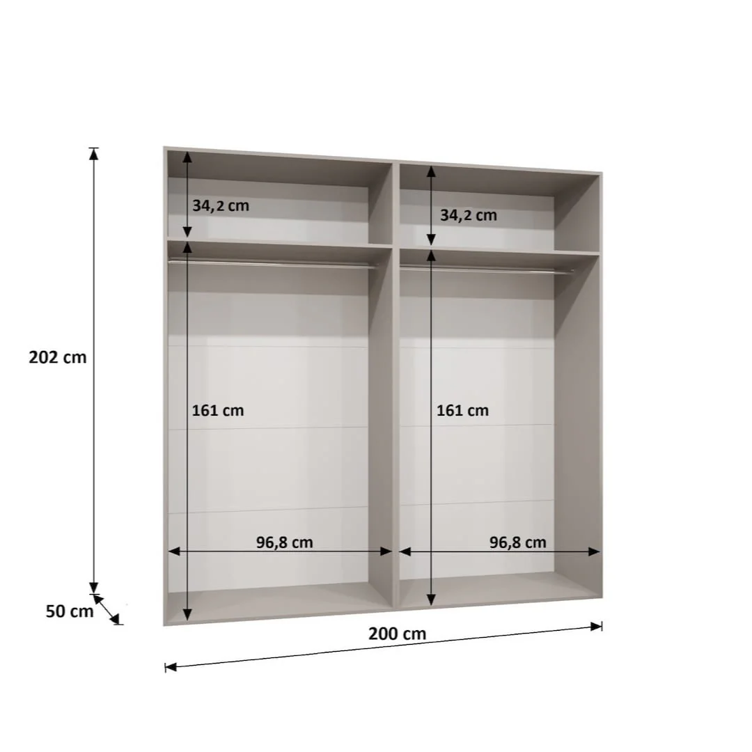 Marbella I Hinged Door Wardrobe 200cm - Image 7