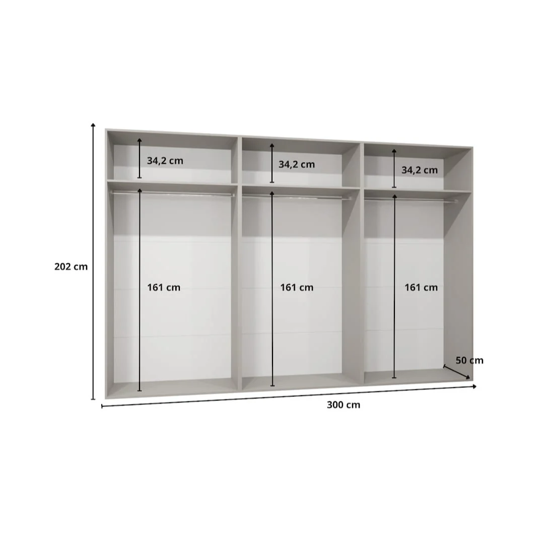 Blomvik I Hinged Door Wardrobe 300cm - Image 7