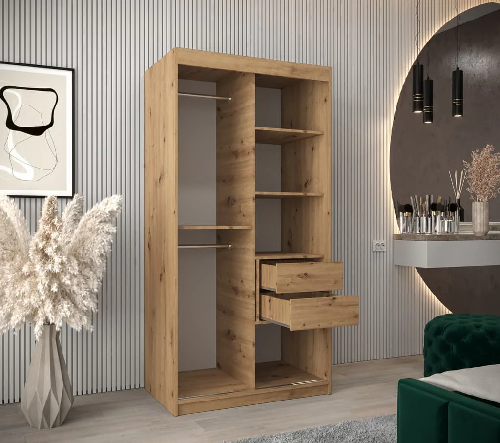Boliwia Sliding Door Wardrobe 100cm - Image 4