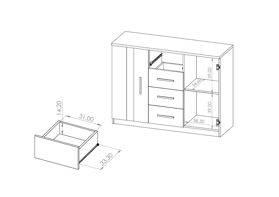 Bono Chest Of Drawers 120cm - Image 7