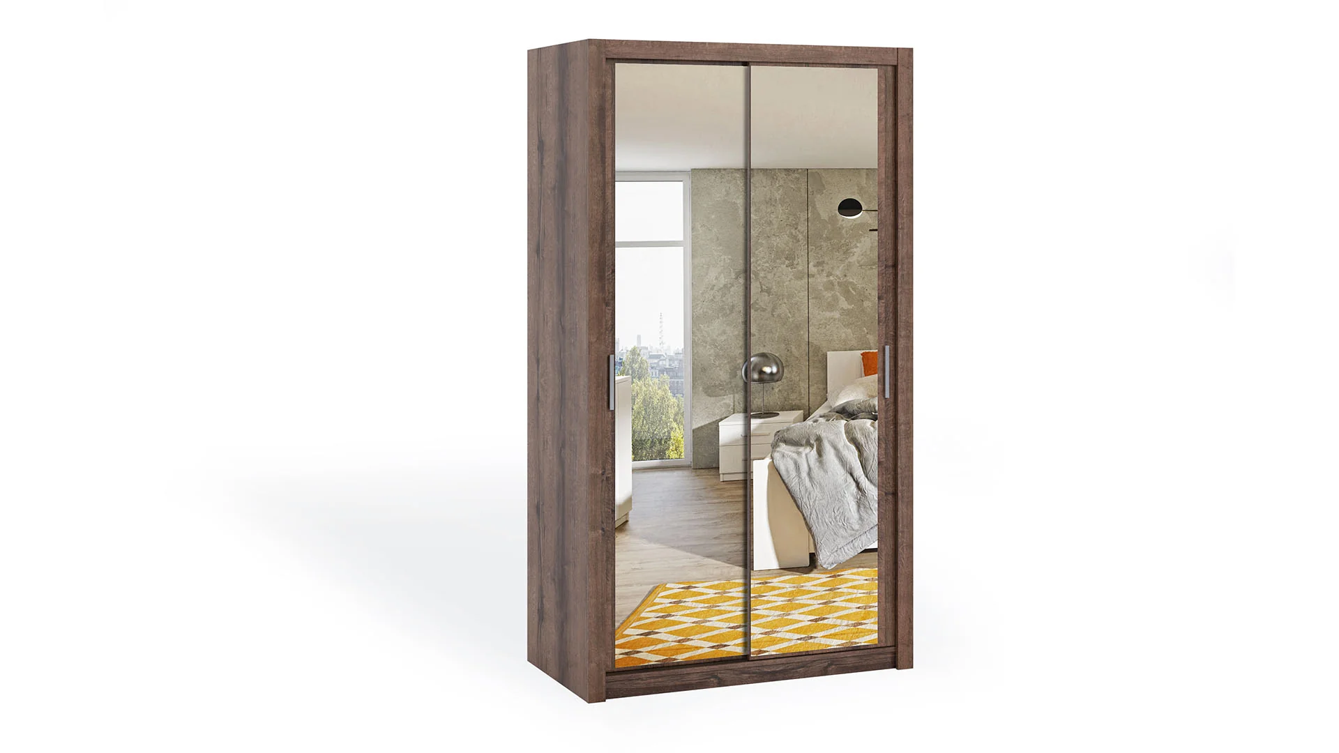 Bono Sliding Door Wardrobe With Mirrors 120cm - Image 10