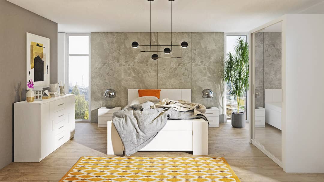 Bono Sliding Door Wardrobe With Mirrors 120cm - Image 5
