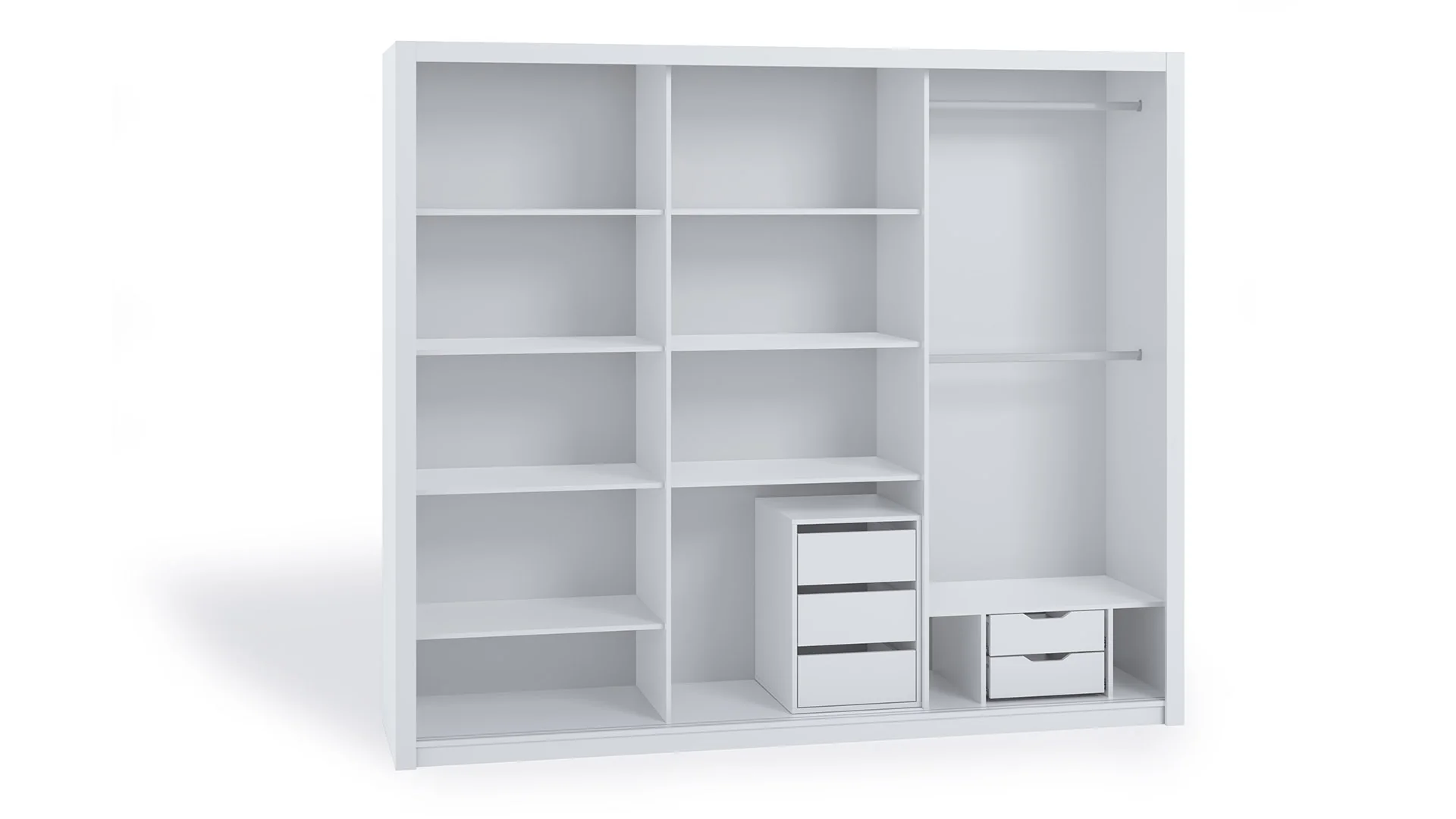 Bono Sliding Door Wardrobe With Mirror 250cm - Image 3