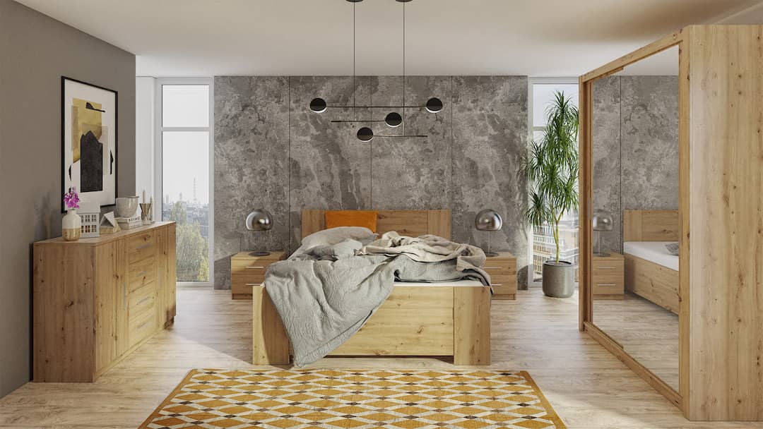 Bono Sliding Door Wardrobe With Mirrors 150cm - Image 6