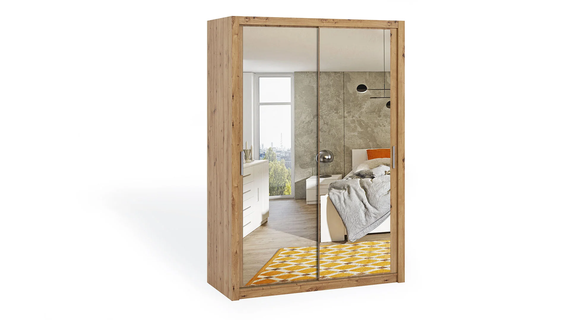 Bono Sliding Door Wardrobe With Mirrors 150cm - Image 7