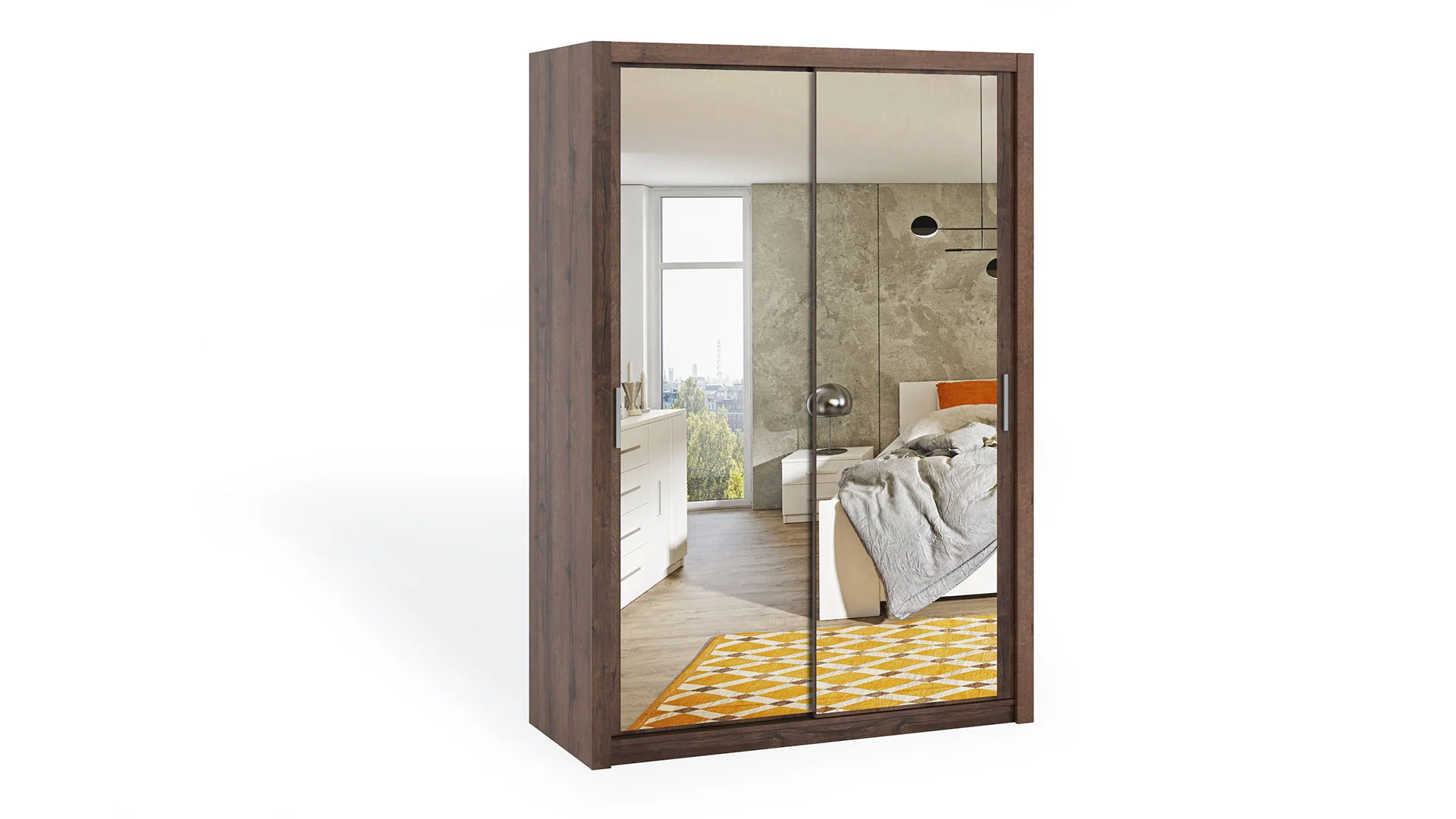 Bono Sliding Door Wardrobe With Mirrors 150cm - Image 8
