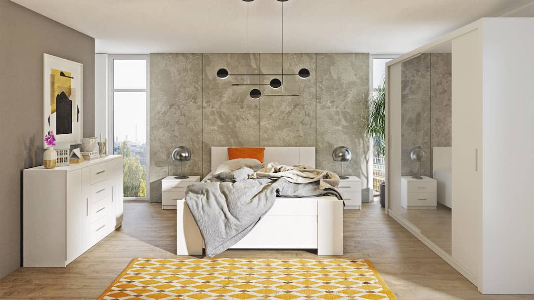 Bono Sliding Door Wardrobe With Mirrors 200cm - Image 4