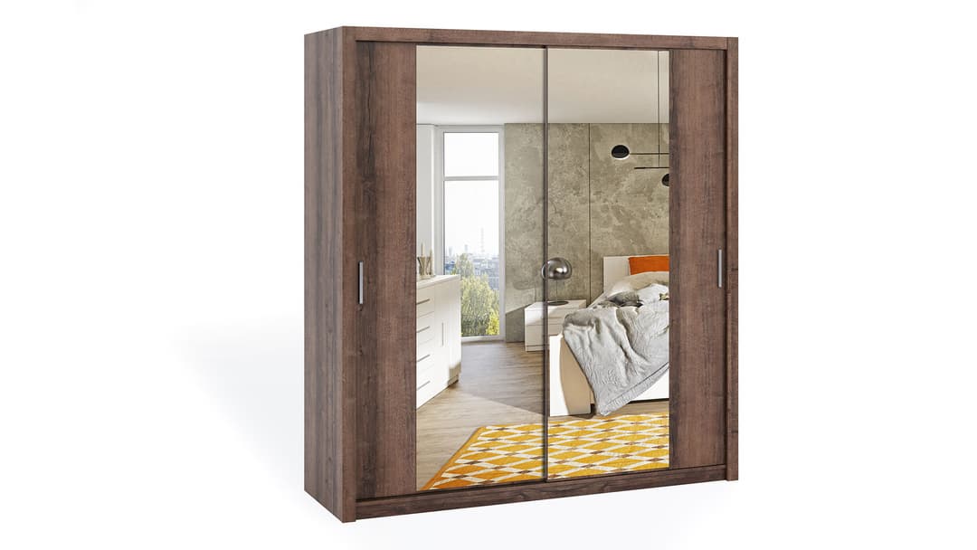 Bono Sliding Door Wardrobe With Mirrors 220cm - Image 5