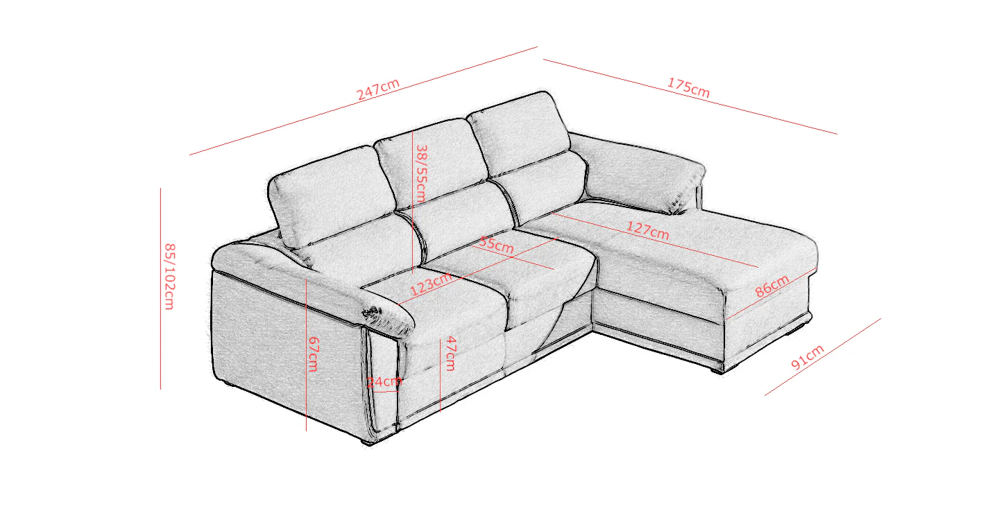 Cadiz I Corner Sofa Bed - Image 4