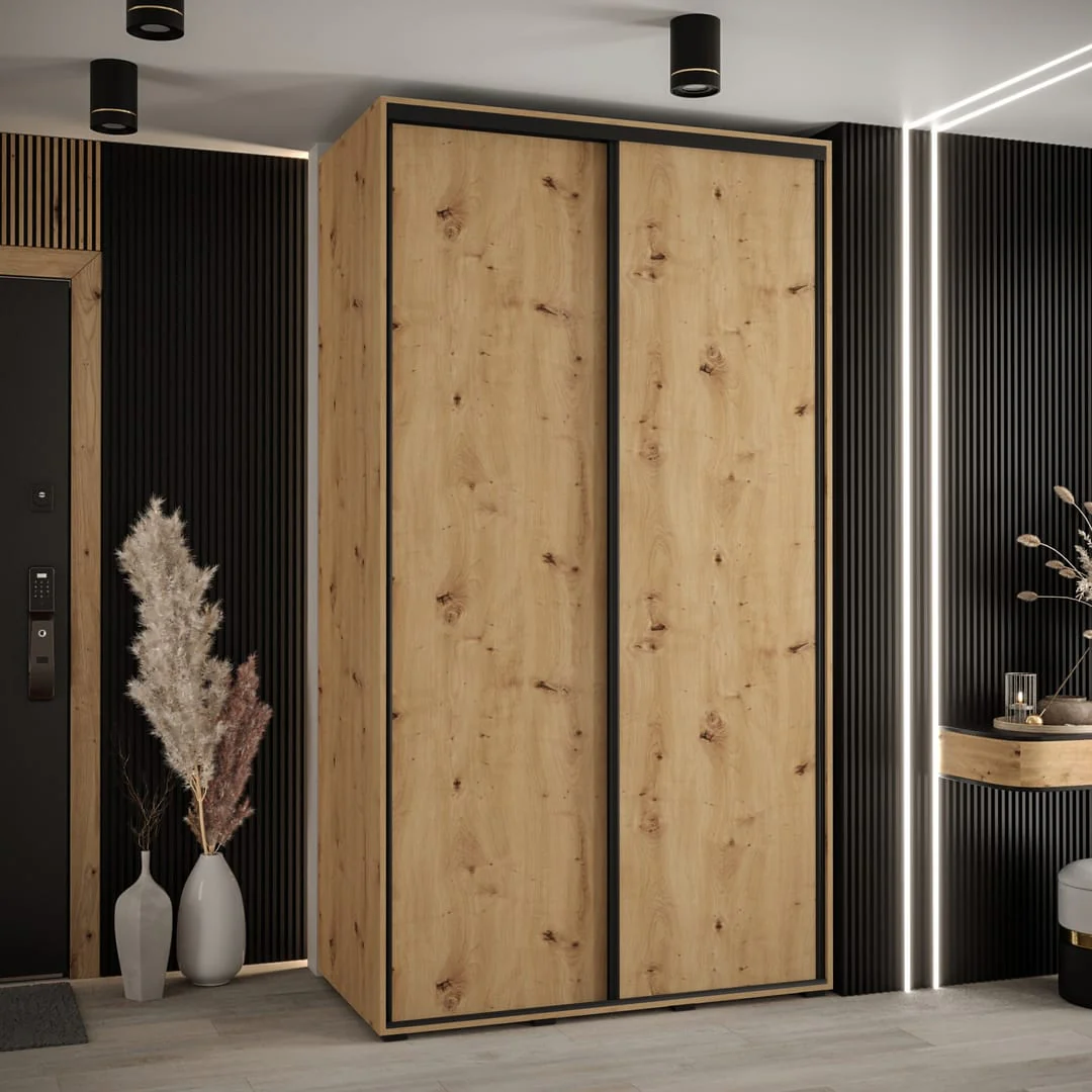 Cannes I Sliding Door Wardrobe 130cm - Image 4