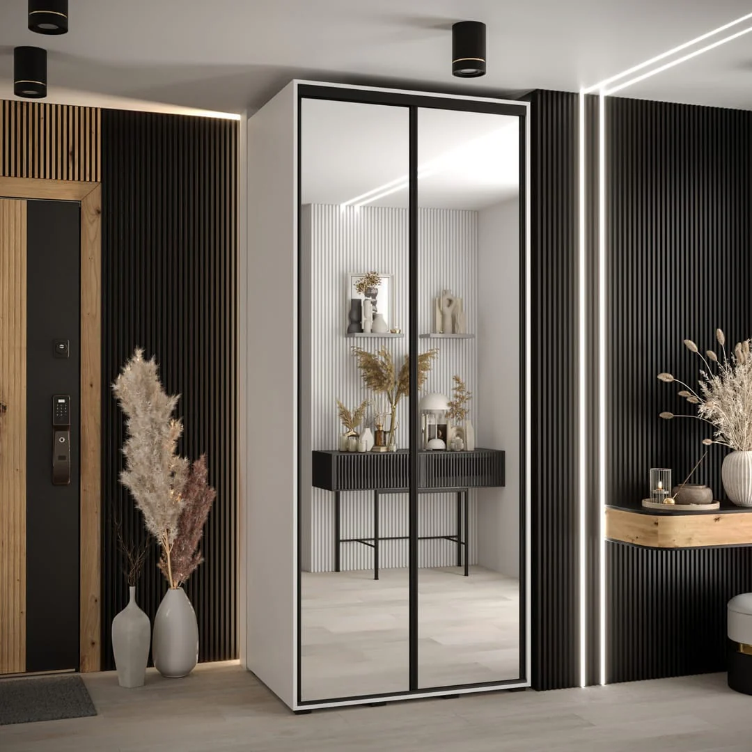 Cannes II Sliding Door Wardrobe 100cm - Image 8