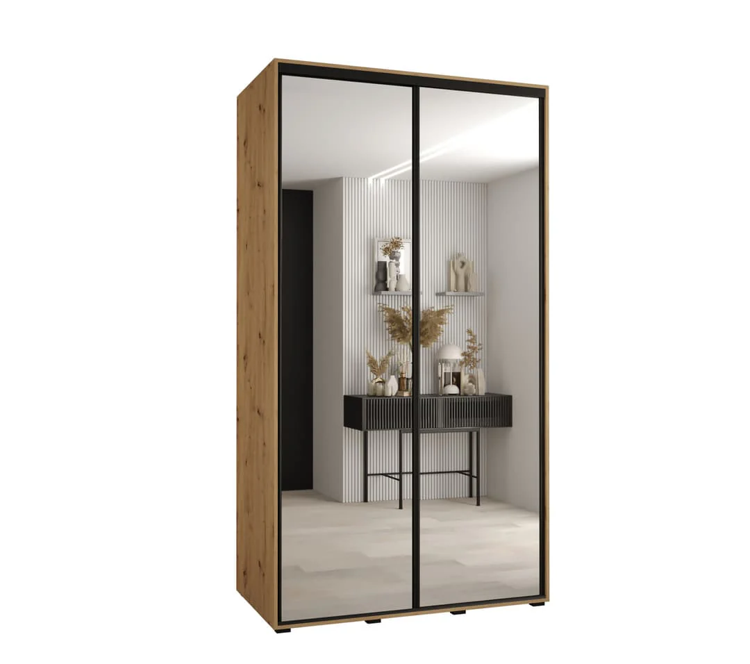 Cannes II Sliding Door Wardrobe 140cm - Image 2
