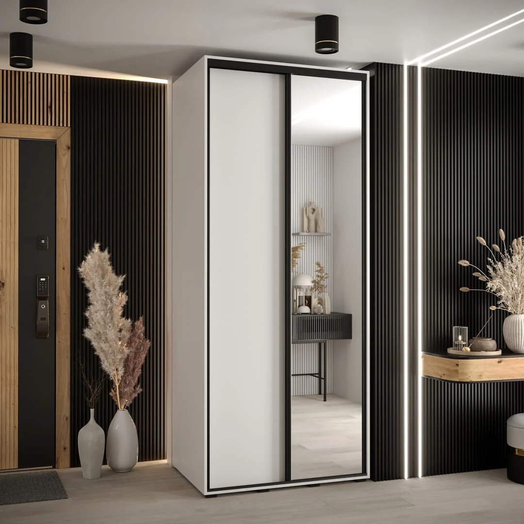 Cannes III Sliding Door Wardrobe 100cm - Image 8