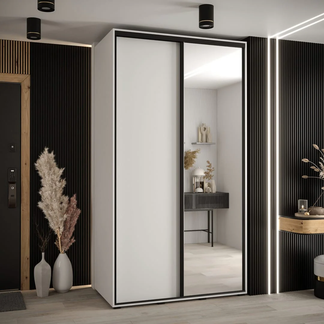 Cannes III Sliding Door Wardrobe 130cm - Image 8