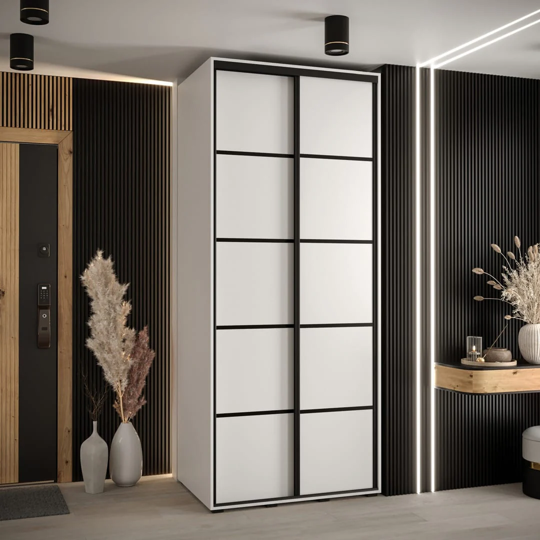 Cannes IV Sliding Door Wardrobe 100cm - Image 8