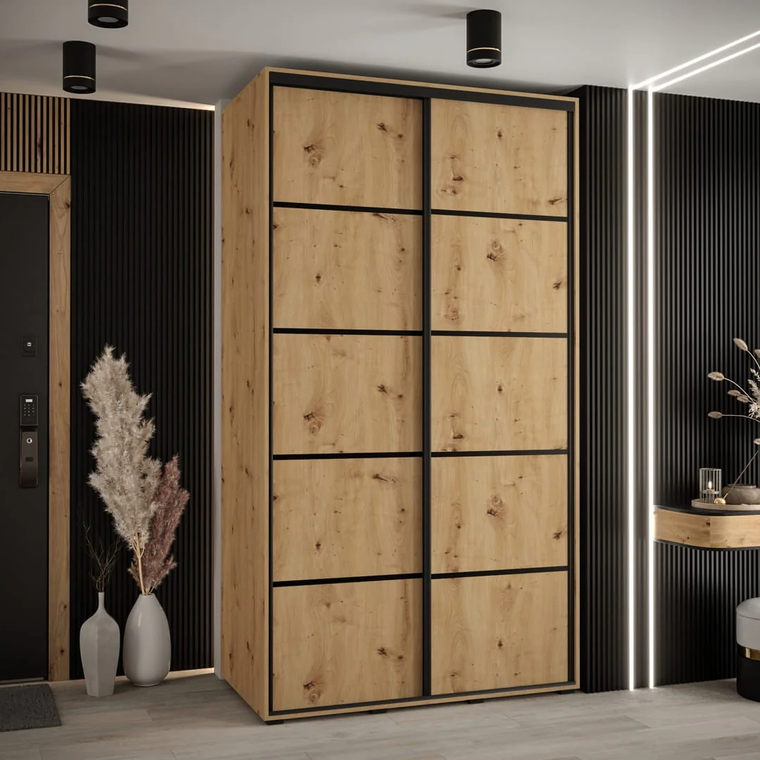 Cannes IV Sliding Door Wardrobe 130cm - Image 4