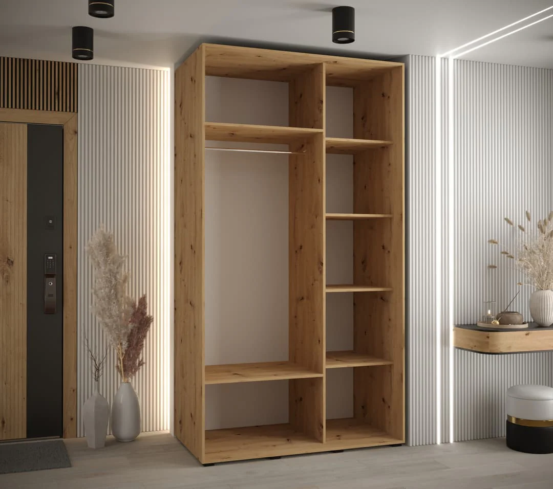Cannes IV Sliding Door Wardrobe 140cm - Image 3