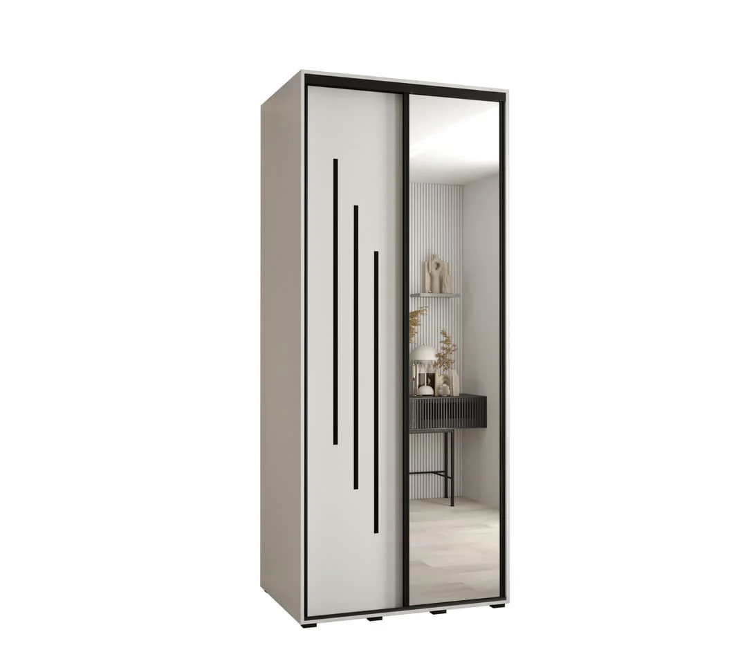 Cannes IX Sliding Door Wardrobe 110cm - Image 6