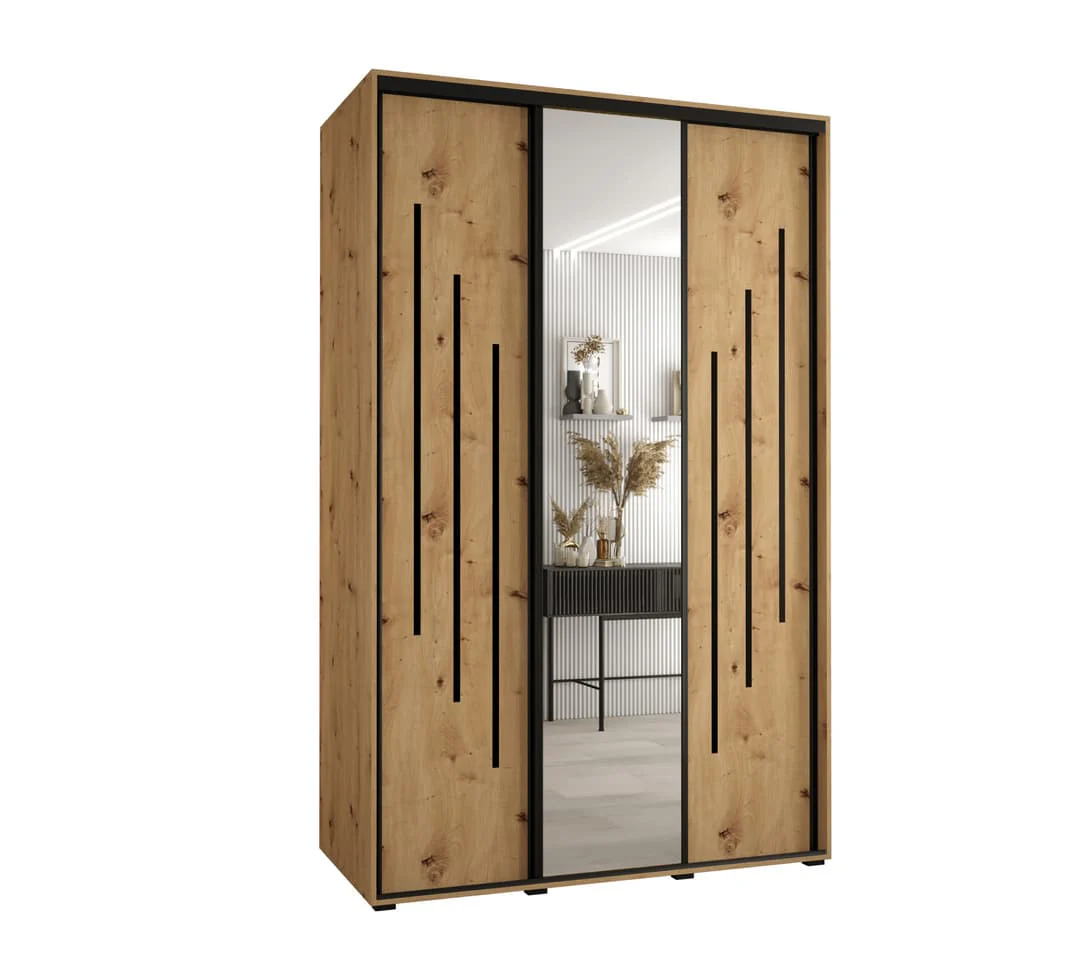 Cannes IX Sliding Door Wardrobe 150cm - Image 5