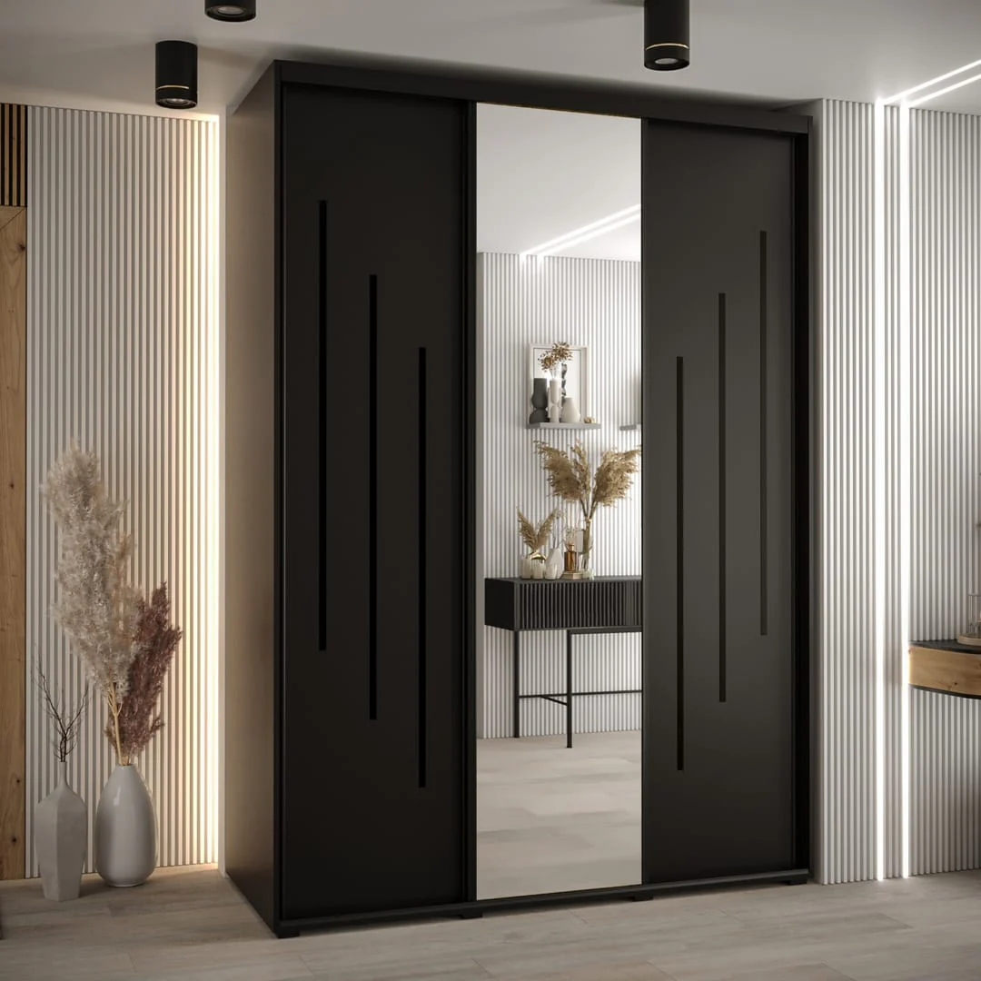 Cannes IX Sliding Door Wardrobe 170cm - Image 8