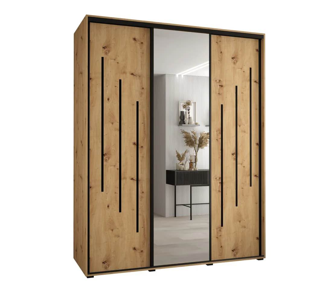 Cannes IX Sliding Door Wardrobe 190cm - Image 5