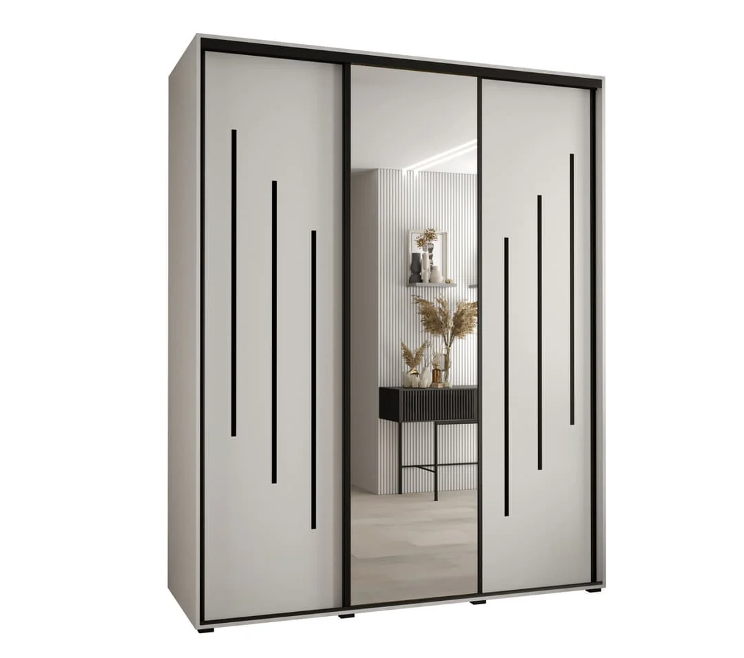Cannes IX Sliding Door Wardrobe 190cm - Image 9