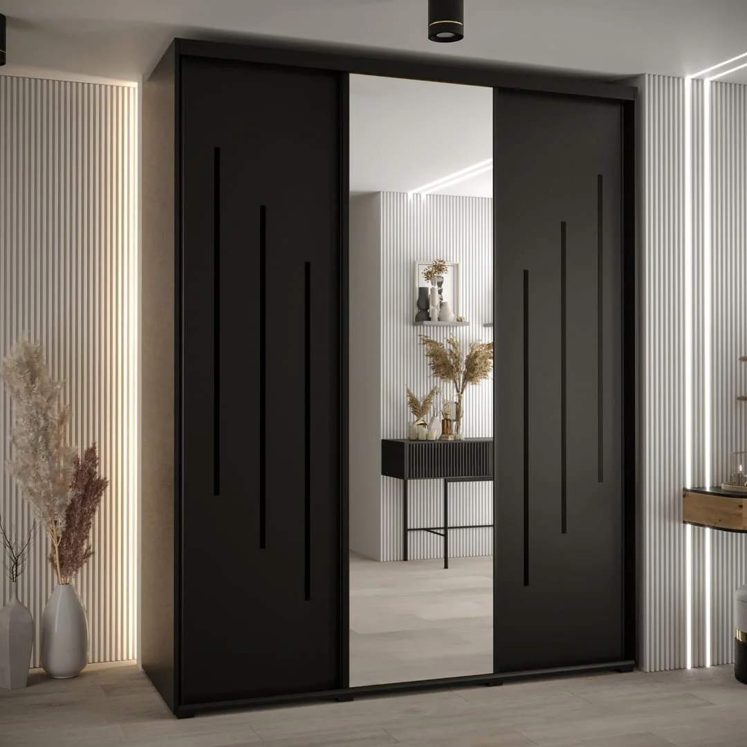 Cannes IX Sliding Door Wardrobe 200cm - Image 7