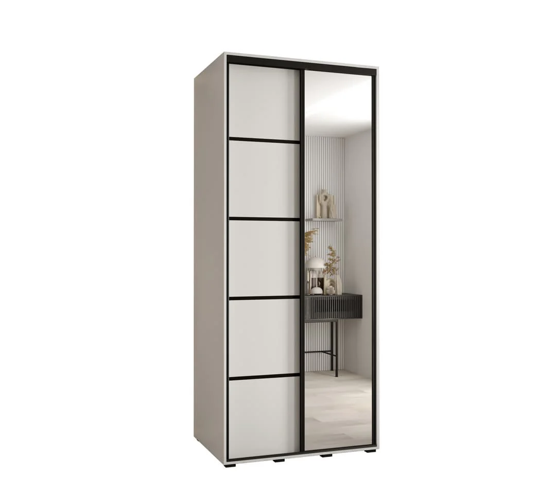 Cannes V Sliding Door Wardrobe 100cm - Image 9