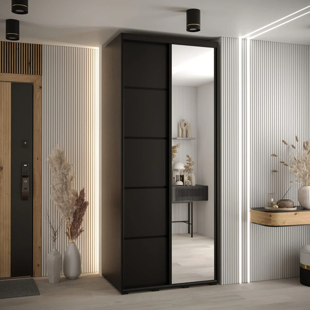 Cannes V Sliding Door Wardrobe 120cm - Image 8