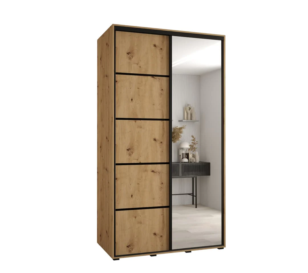 Cannes V Sliding Door Wardrobe 130cm - Image 5