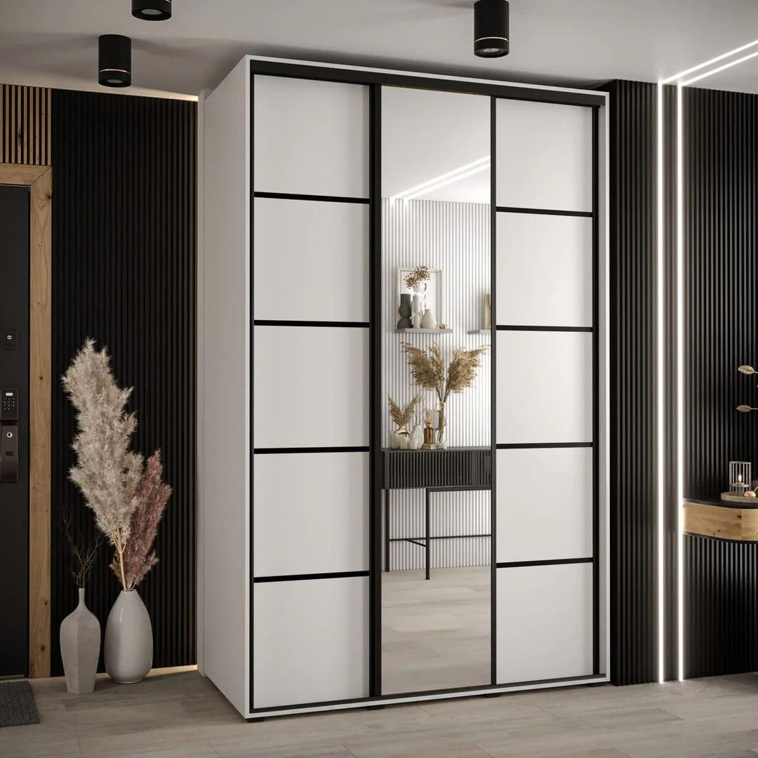 Cannes V Sliding Door Wardrobe 150cm