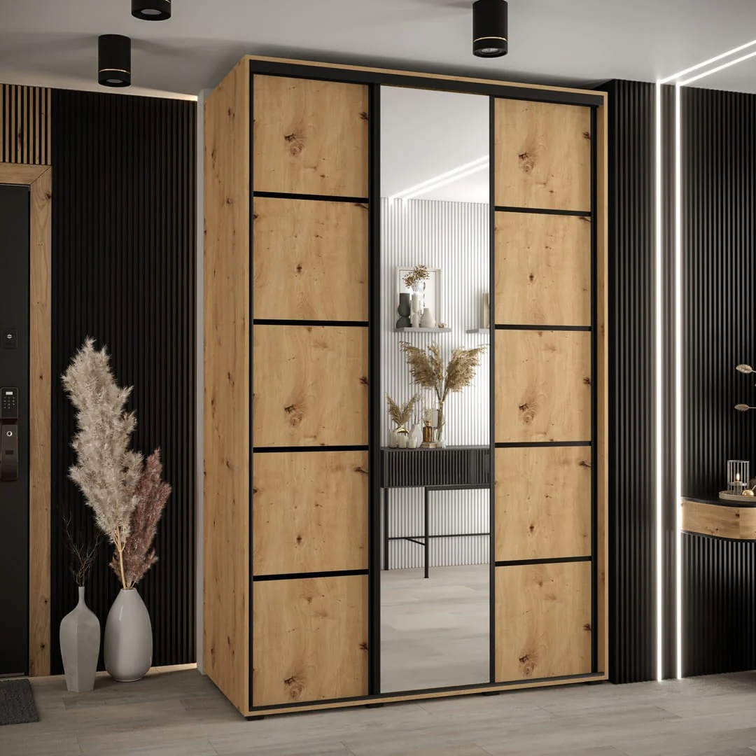 Cannes V Sliding Door Wardrobe 150cm - Image 4