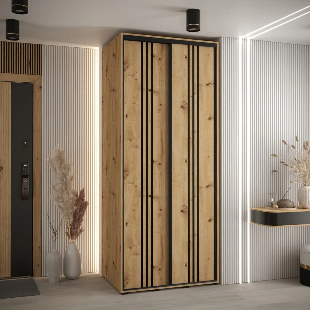 Cannes VI Sliding Door Wardrobe 120cm - Image 4
