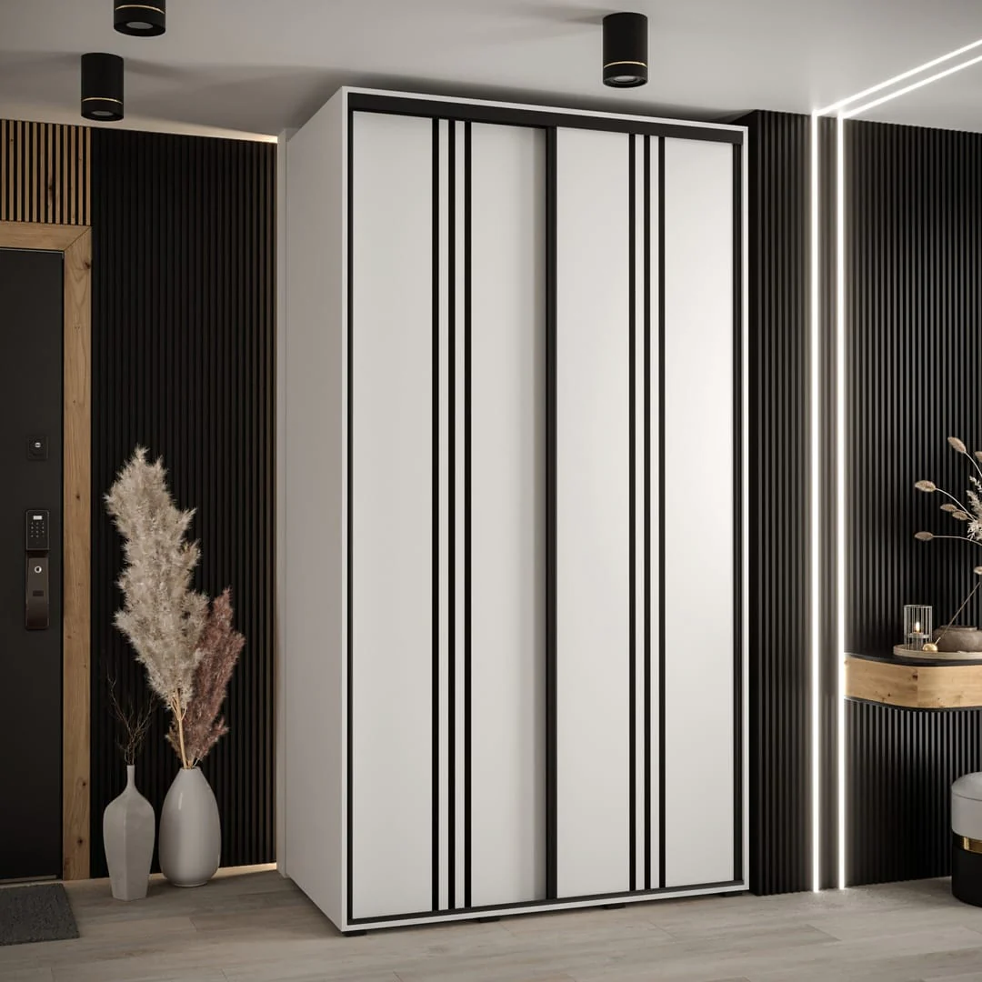Cannes VI Sliding Door Wardrobe 130cm - Image 7