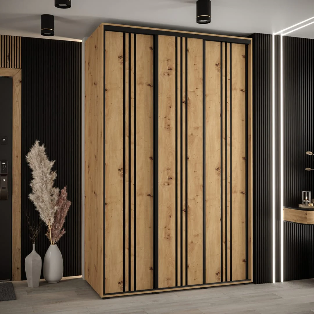Cannes VI Sliding Door Wardrobe 160cm - Image 4