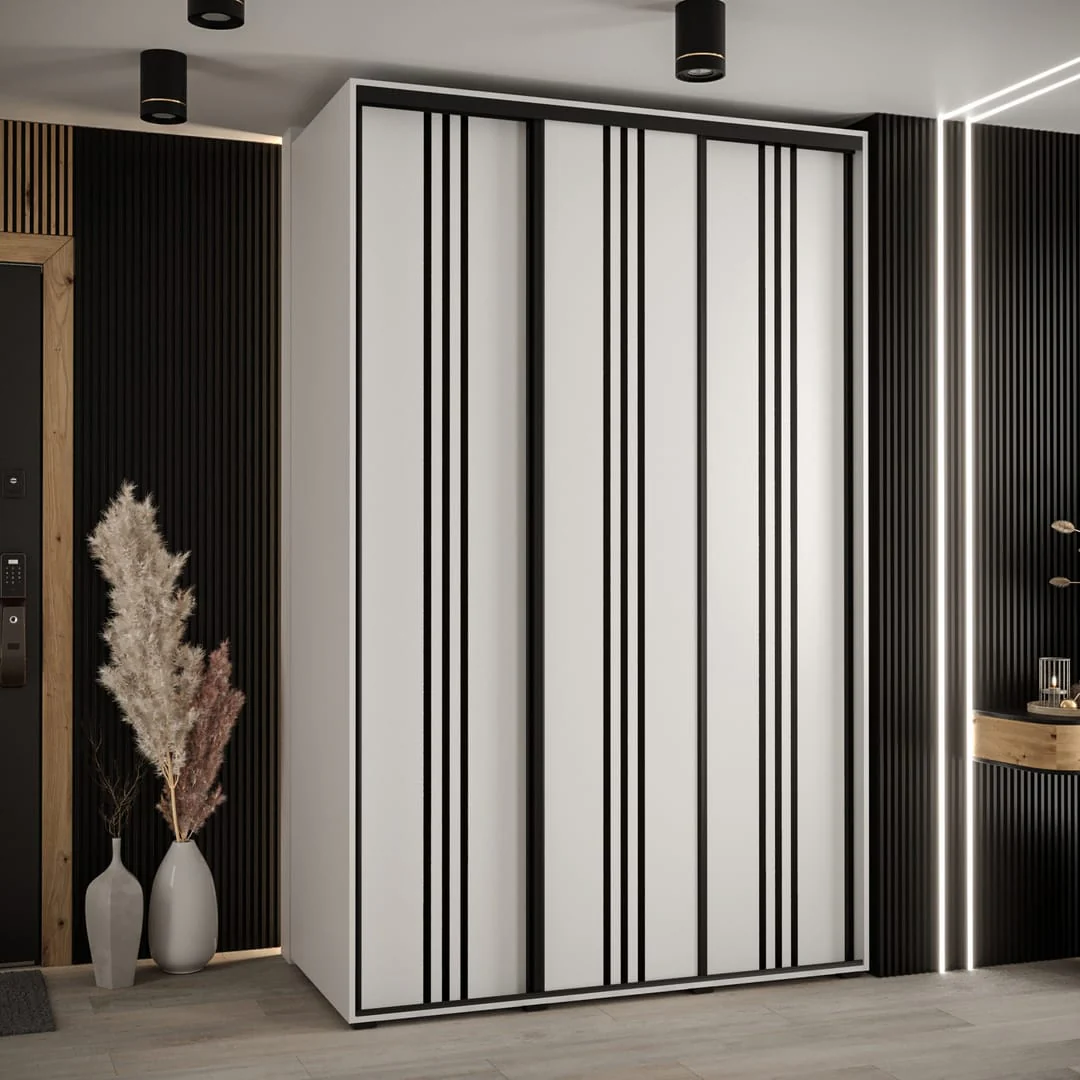 Cannes VI Sliding Door Wardrobe 160cm - Image 8