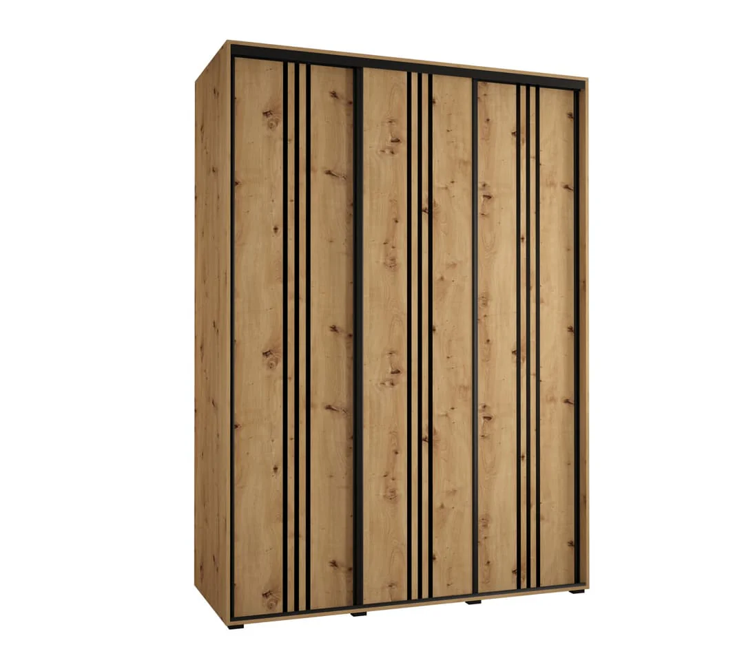 Cannes VI Sliding Door Wardrobe 170cm - Image 2
