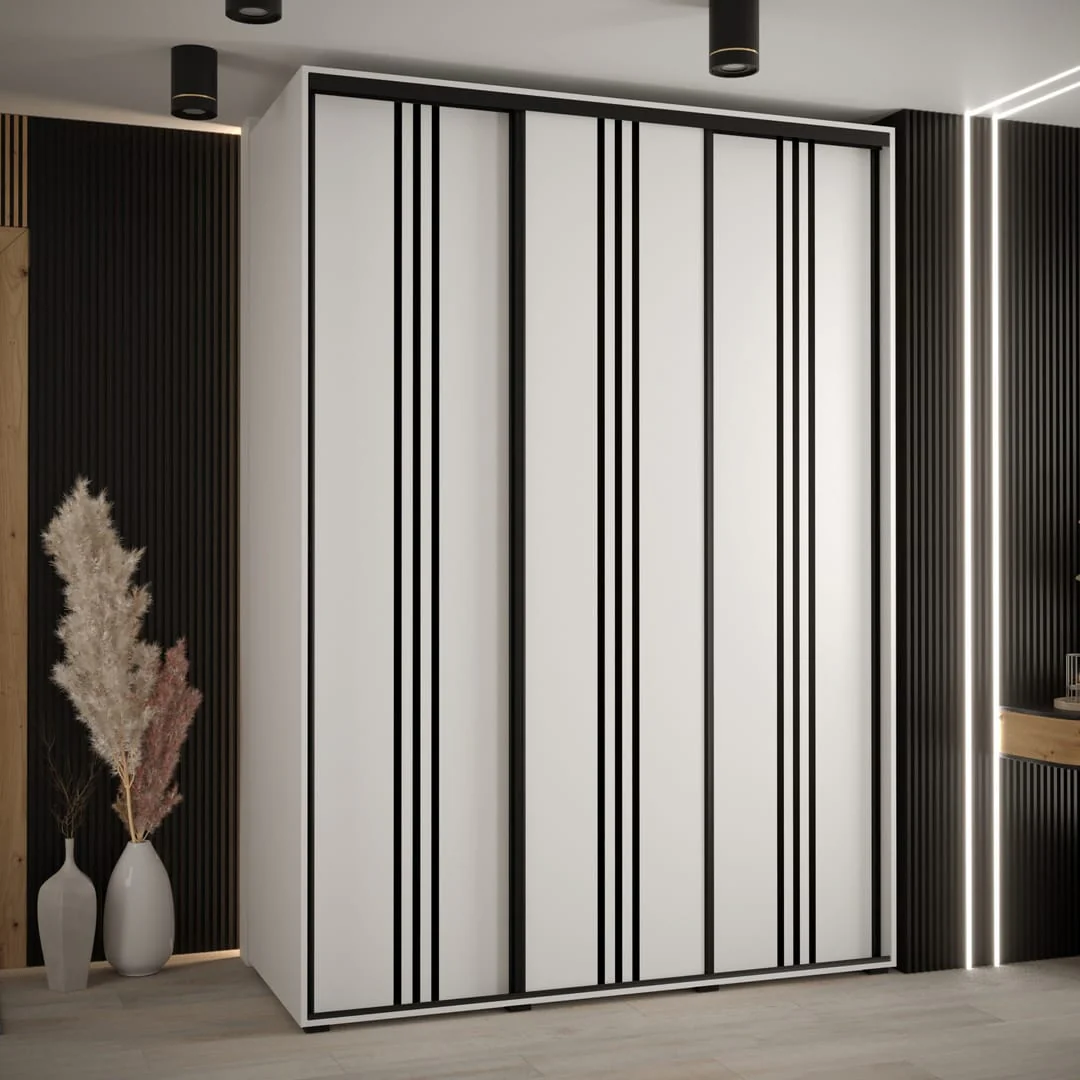 Cannes VI Sliding Door Wardrobe 170cm - Image 5